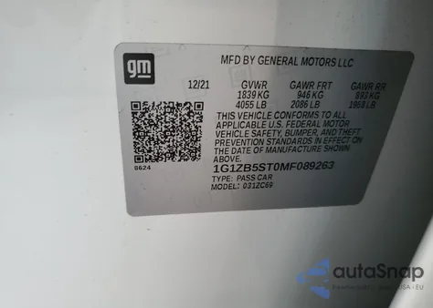 2021 Chevrolet Malibu Ls from USA, damaged, VIN 1G1ZB5ST0MF089263
